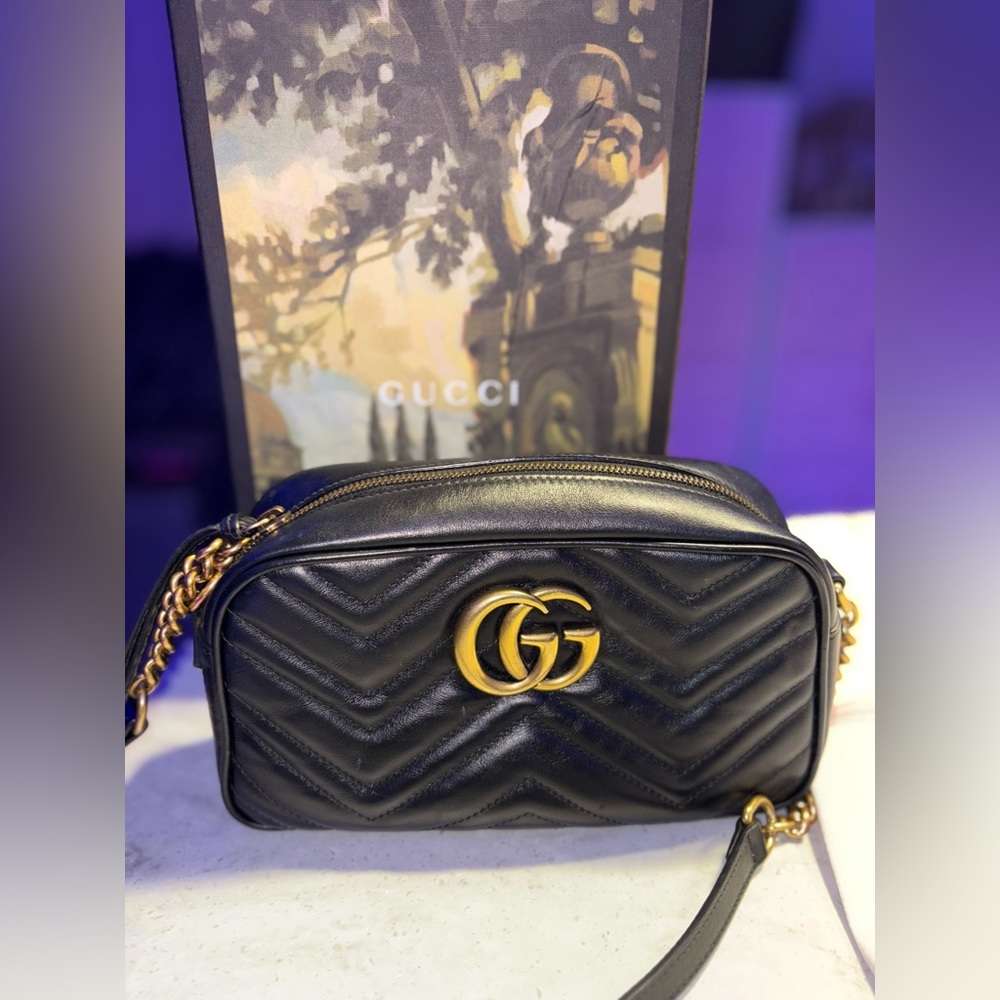 XMAS SALE TODAY ONLY Gucci Small Black Marmont Shoulder Bag